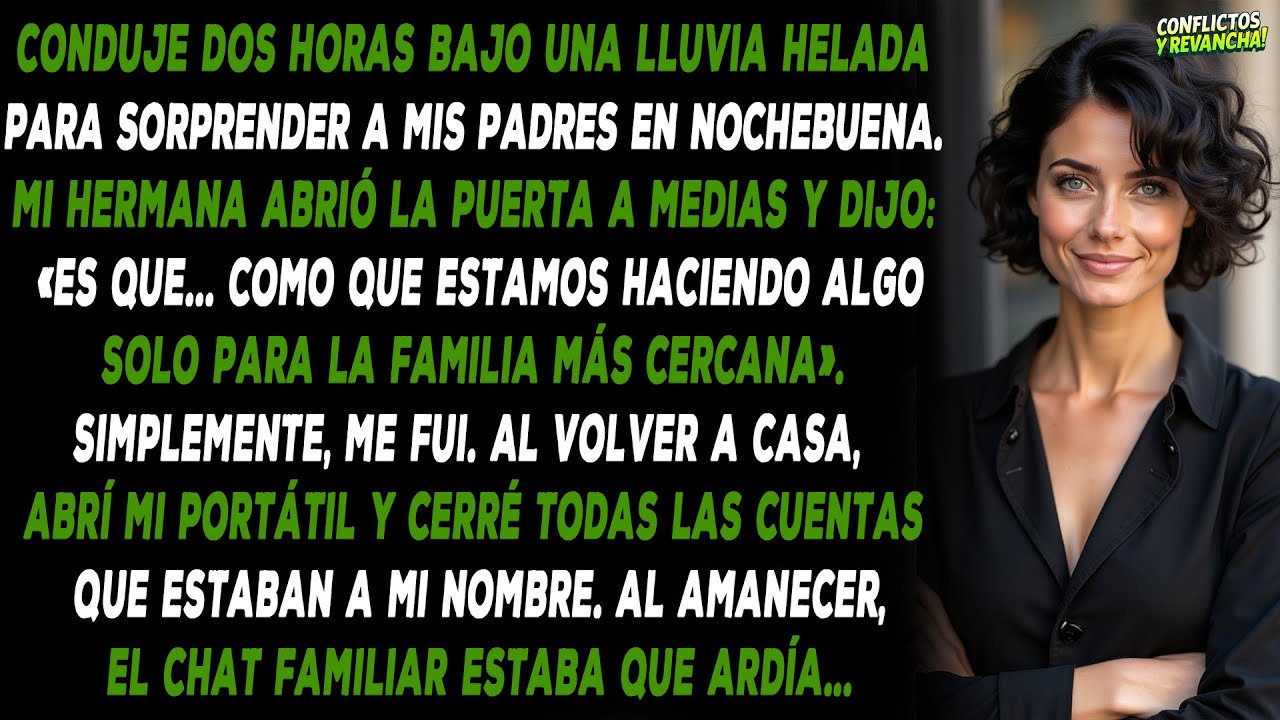 Conduje dos horas bajo una lluvia helada para sorprender a mis padres en Nochebuena.