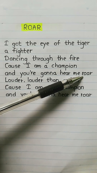 Roar Lyrics
