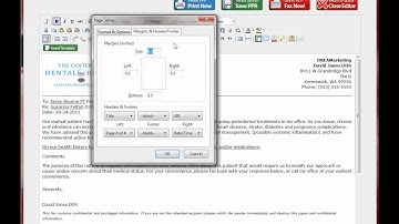 My Dental ETC Software Tutorials - Removing Printed Headers and Footers in Mozilla Firefox
