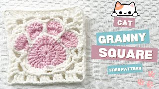 Cat Granny Square - Free Pattern