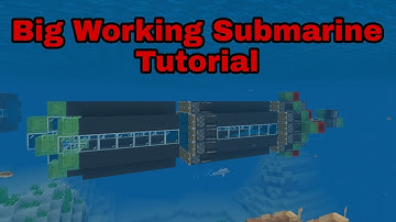 How to make a Big Working Submarine in Minecraft Bedrock Edition | Redstone Tutorial