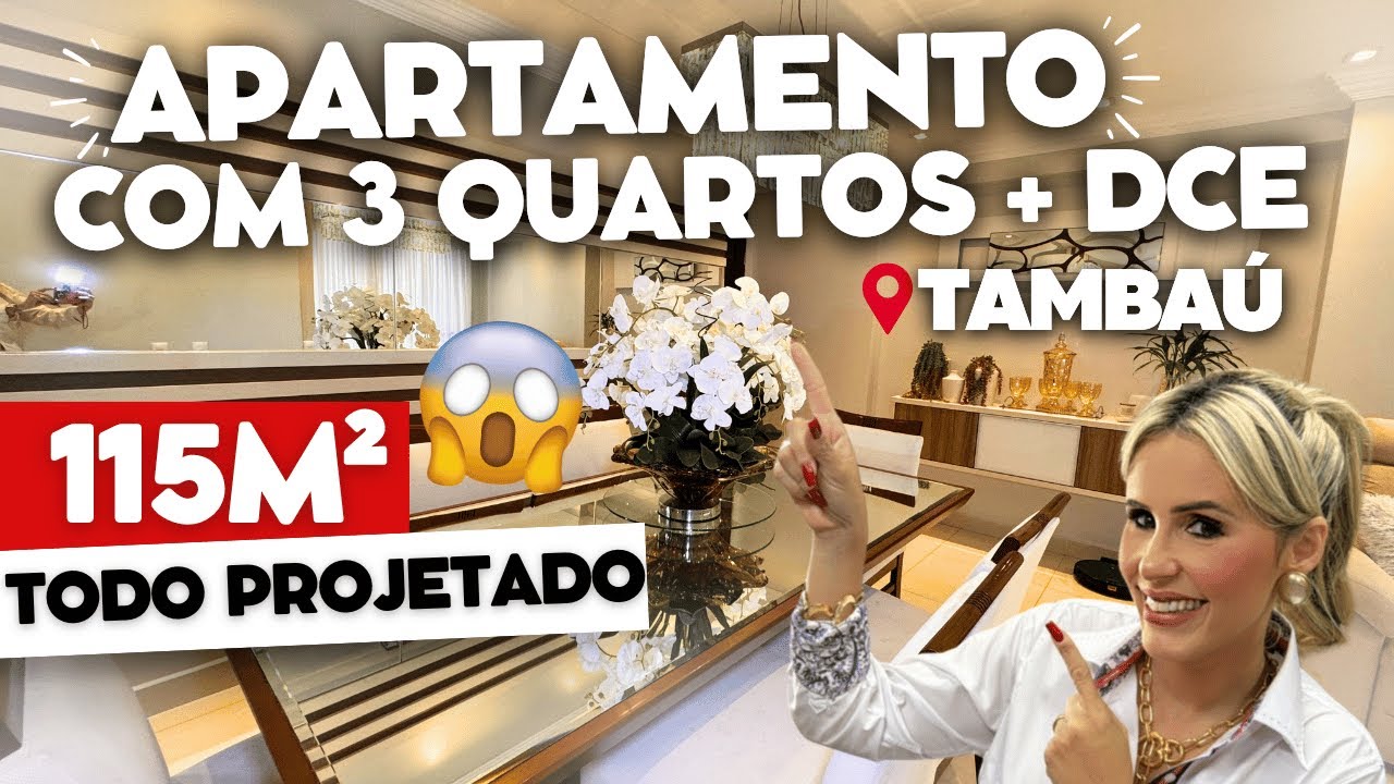 Apartamento de 115m² com 3 QUARTOS + DCE  no bairro de Tambaú! Cód.574