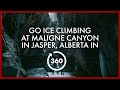 Ice Climbing in Maligne Canyon | 360 Video | Google Jump 8K | Alberta, Canada