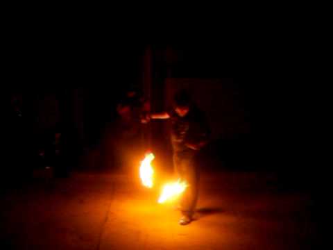 Angel spinning Fire Chains - YouTube