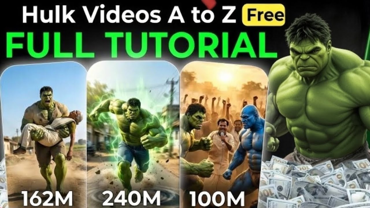 How To Create Perfect Hulk Ai Videos FREE | Tutorial | Hulk Al Videos Kaise BanayeFull
