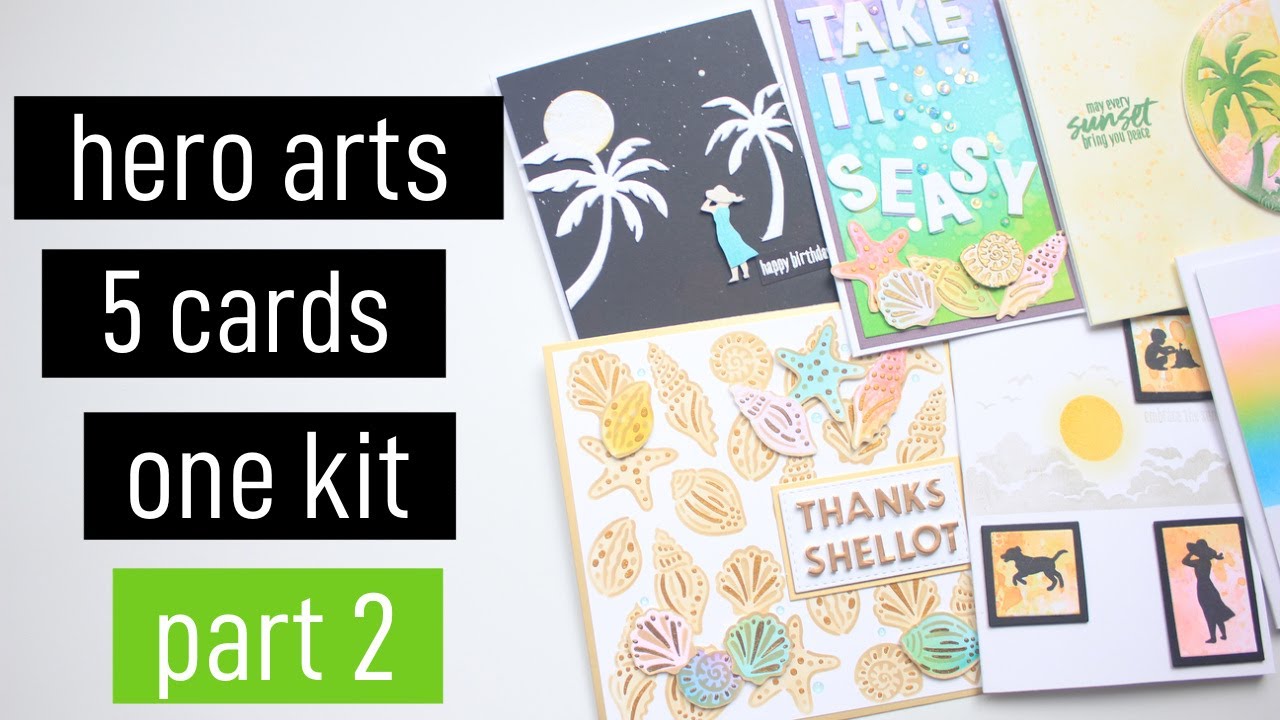 Hero Arts My Monthly Hero June 2023 5 Cards One Kit Part TWO - YouTube