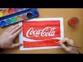 How to draw a Coca Cola logo [Coca ~ Cola]