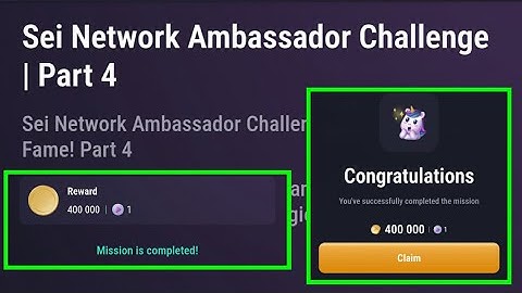 Sei Network Ambassador Challenge | Part 4 | TapSwap Video Code | Sei Network Ambassador Challenge