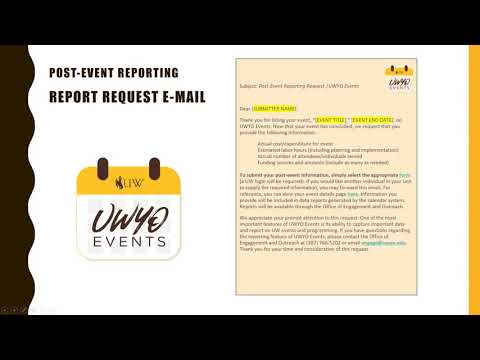 UWYO Events Post Event Reporting Training 2019