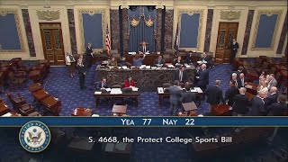 Senate Passes  Protect College Sports Act