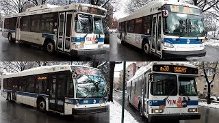 [Rare] MTA: Snow Loaner Action on the Bx10, Bx16, Bx28, Bx30 buses