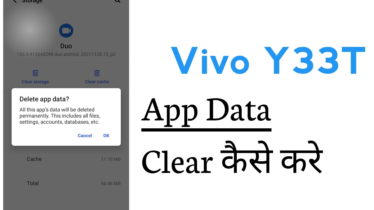 Vivo Y33T How To Clean Application Storage Data