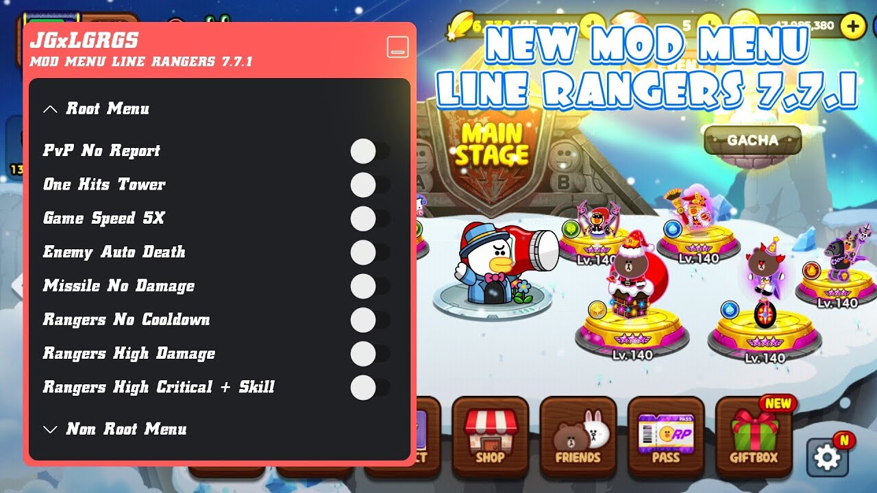 line ranger cheat New Update NEW MOD MENU LINE RANGERS 2022 | 7.7.1 | NO ROOT / ROOT | 32 BIT |
