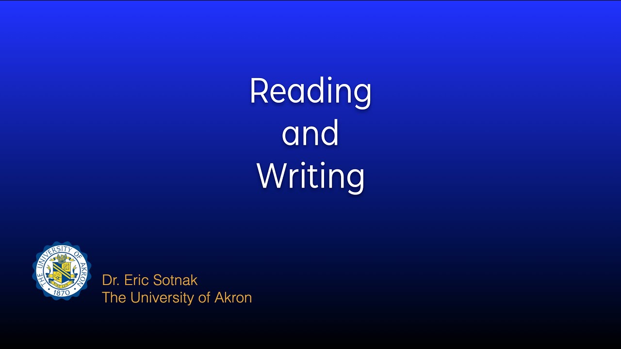 Reading and Writing - YouTube