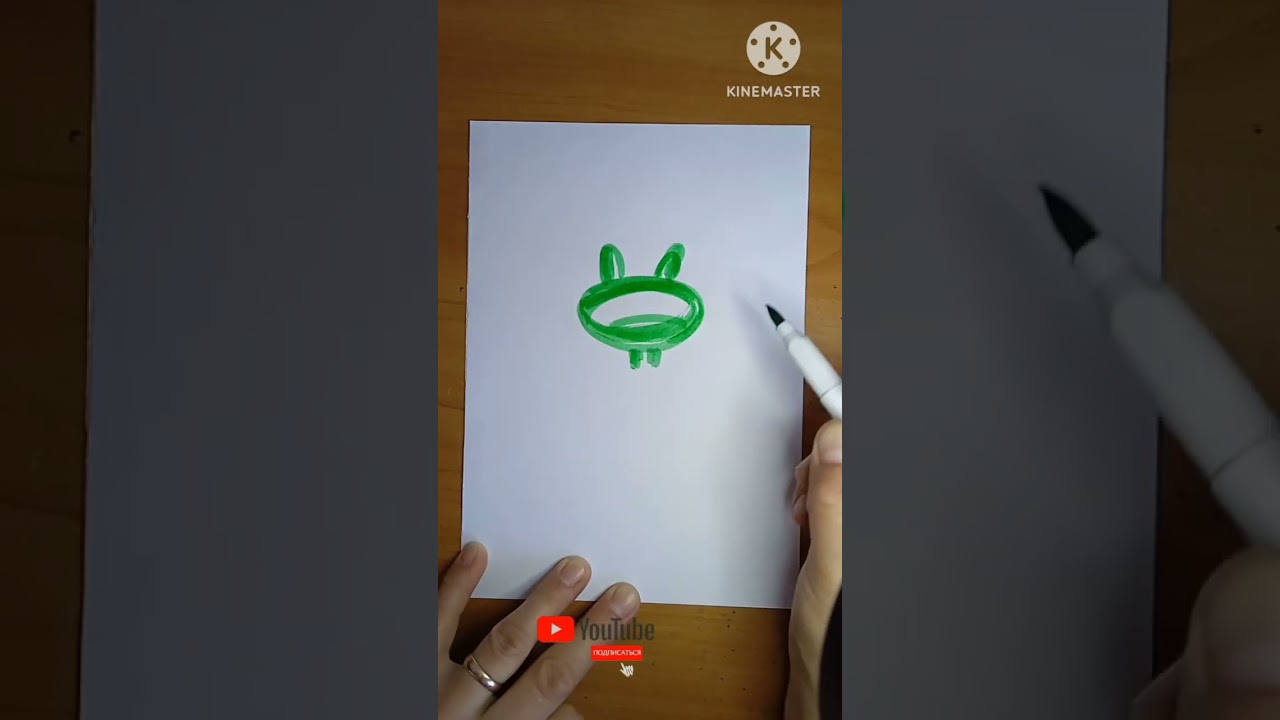 We draw a frog for children. Рисуем лягушку для детей.