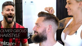 Olivier Giroud Hairstyle - Men's haircut fade Slikhaar TV