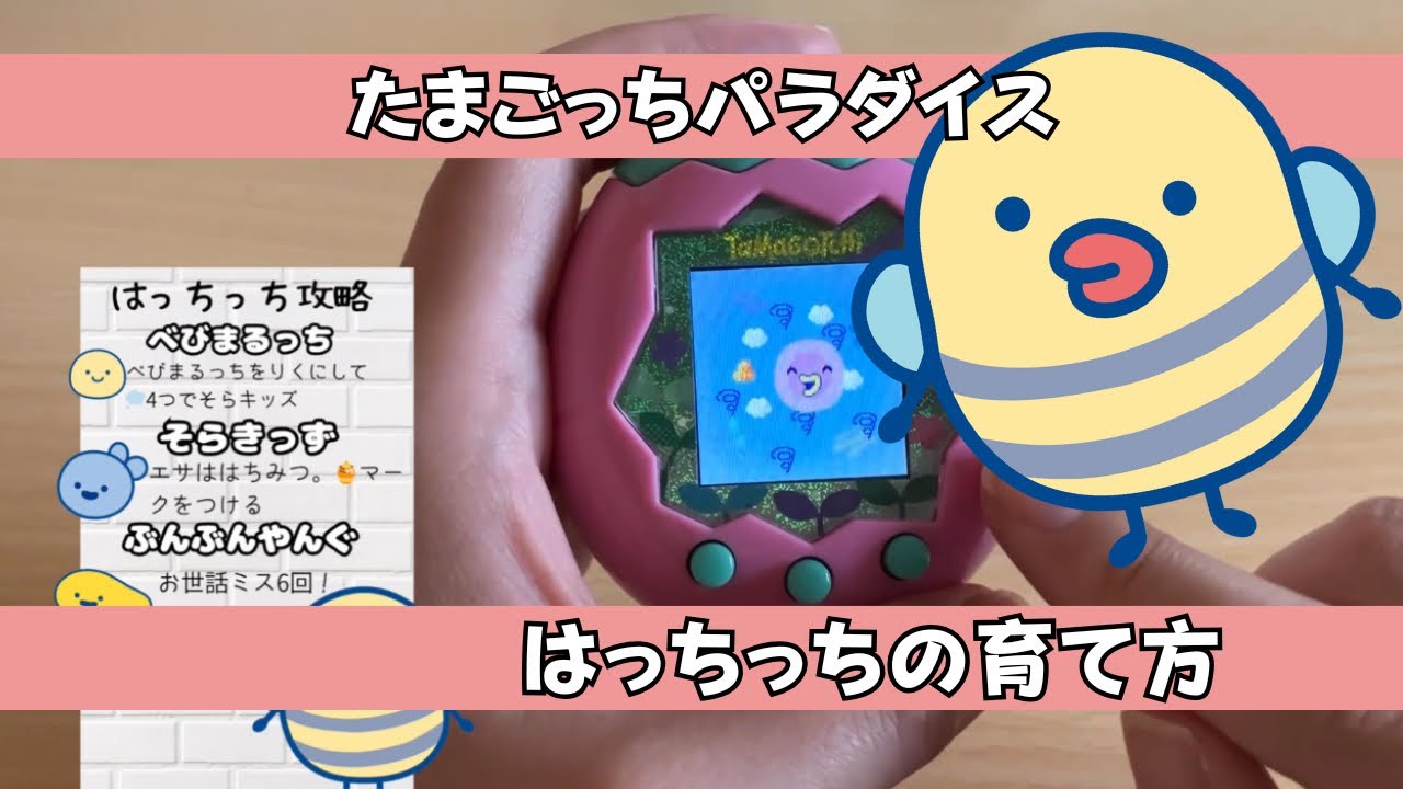 Tamagotchi Paradise explains how to raise Hatchitchi. - YouTube