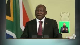 President Cyril Ramaphosa speaks to the nation