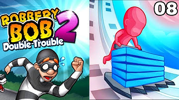 Robbery Bob 2 Vs Stack Colors : Gameplay Walkthrough iOS, Android Part 8