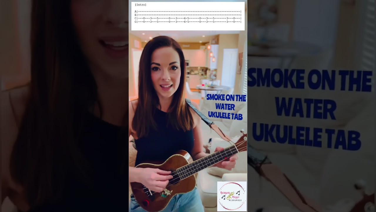 Ukulele Tab Tutorial Smoke on the Water Intro