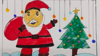 Santa and Christmas Tree 🎄 Tracing, Drawing and Coloring | Fun Christmas Activity for Kids!