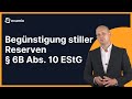 Preferential treatment of hidden reserves | Section 6B Paragraph 10 of the German Income Tax Act