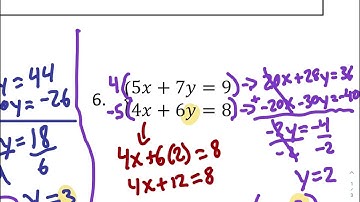 3.2 Using Algebraic Methods to Solve a Systems Notes Video