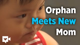 Watch how this orphan reacts when she meets her new 