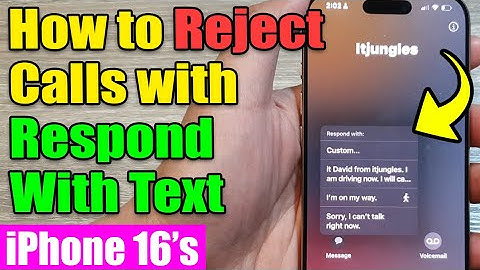 📲 How to Reject Calls with Respond With Text on iPhone 16/16 Pro Max | iOS 18 Guide