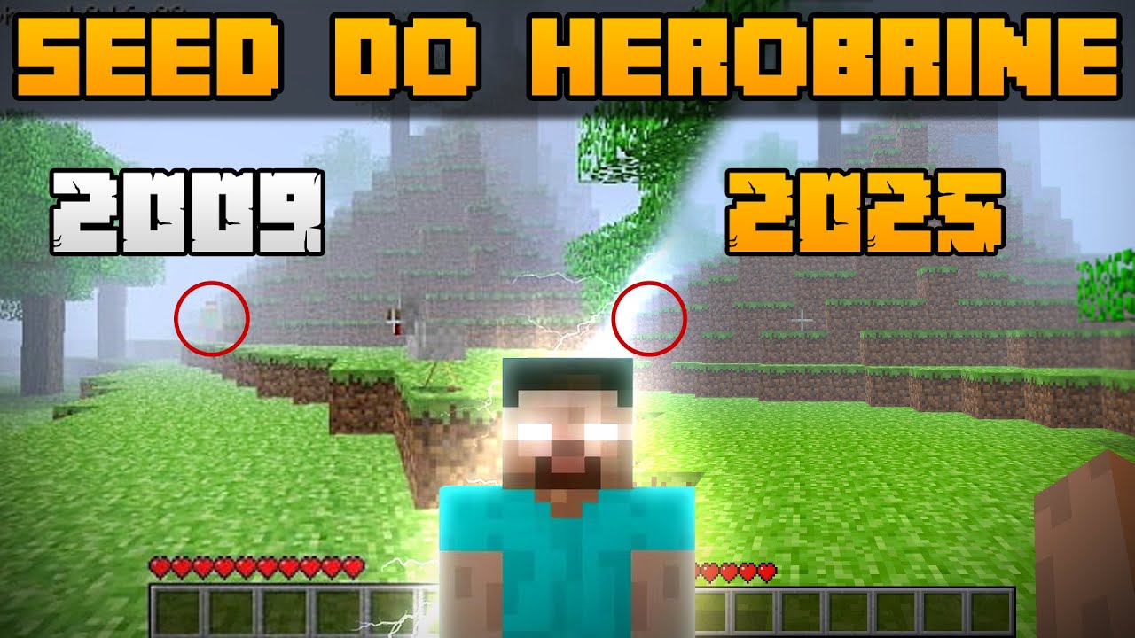 Jogando na SEED do MAPA ORIGINAL da Primeira Aparição do HEROBRINE no ...