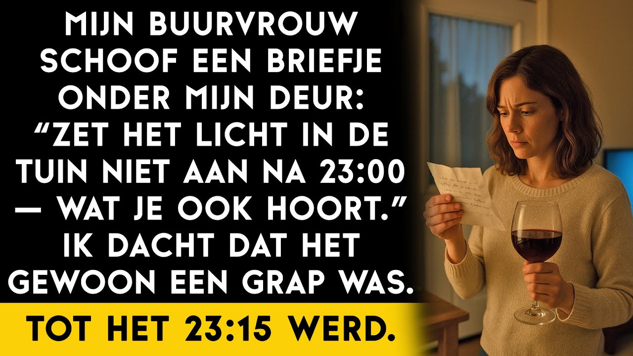 Alles begon met een briefje onder de deur. En eindigde in het licht van een schijnwerper