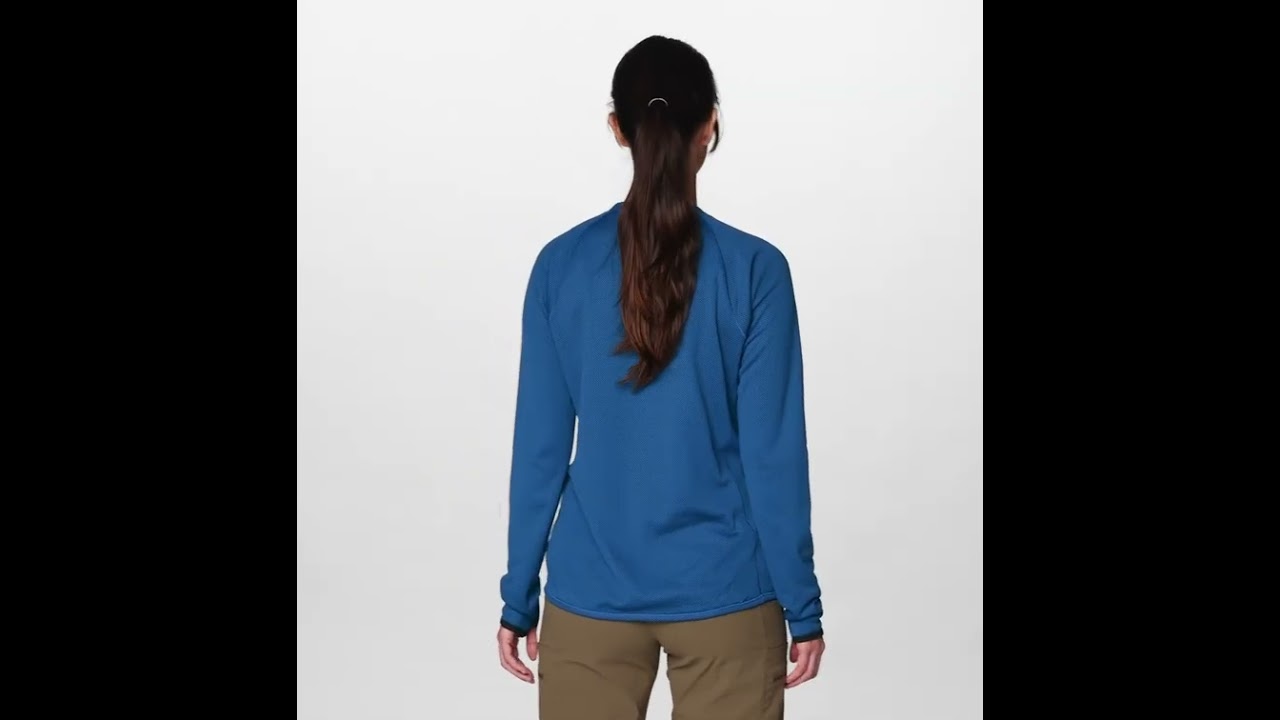 Preview of Mountain Hardwear AirMesh Long-Sleeve Crew Pullover - Women's Video