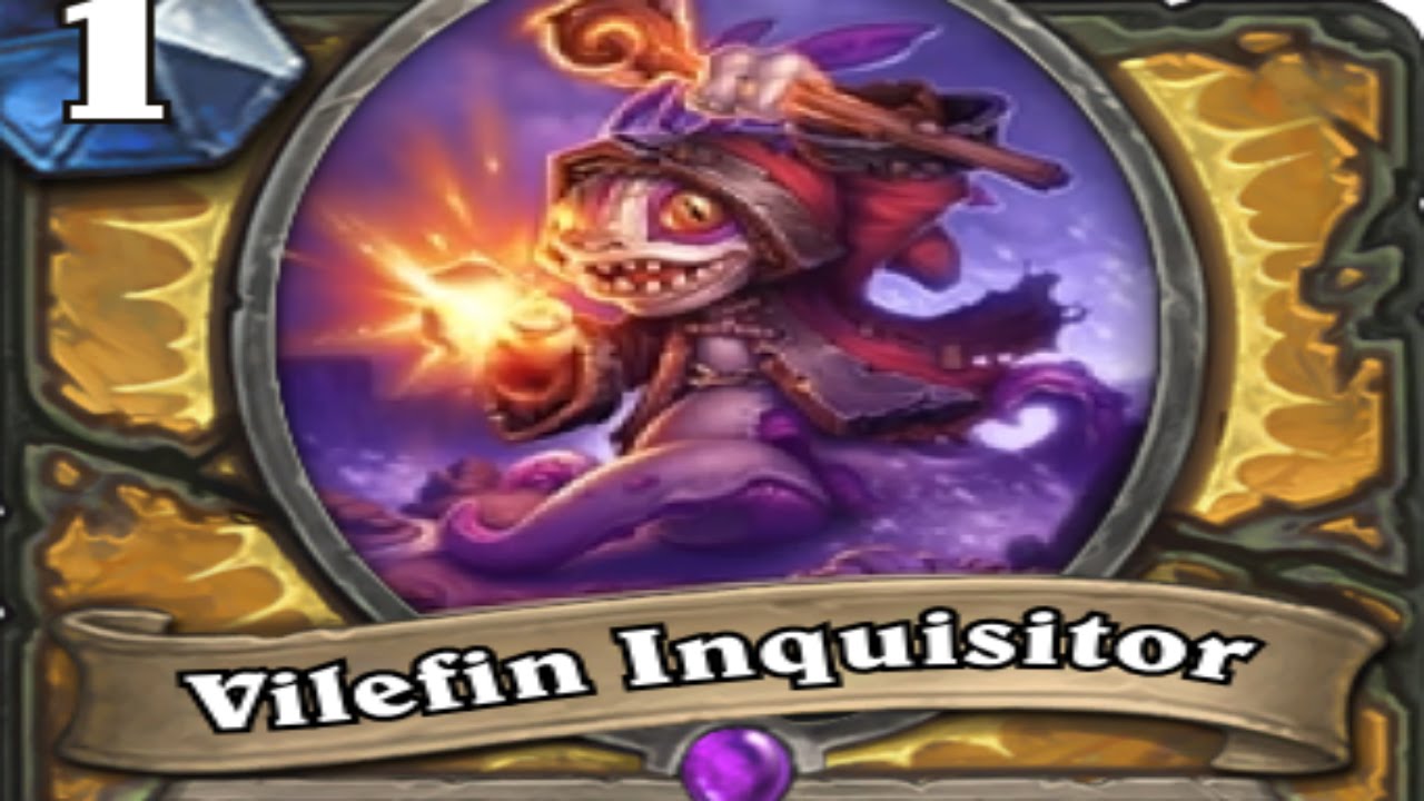Hearthstone - Vilefin Inquisitor - NEW CARD - Whispers of the Old Gods EXPANSION