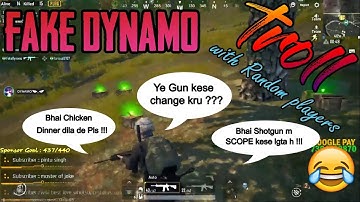 DYNAMO Playing as Noob | With Random Players | Fake Dynamo | PUBG Mobile