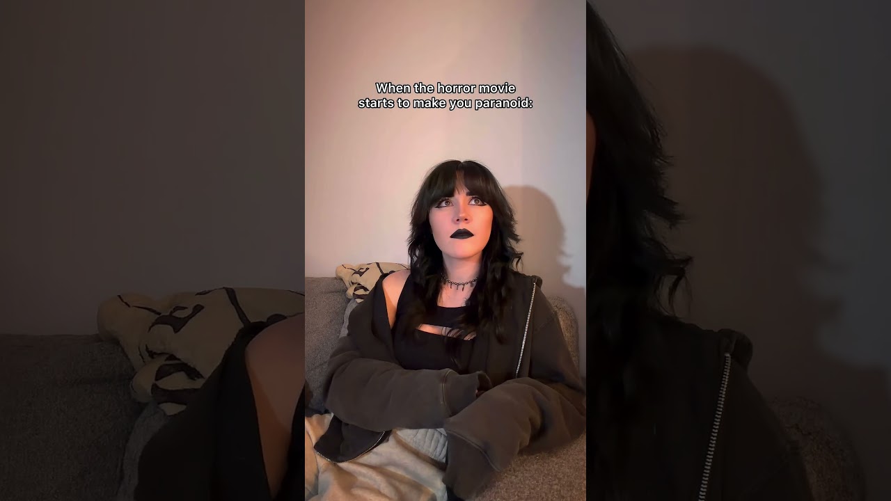When the Horror Movie Makes You Paranoid😰 #skit #horror #horrormovie #horrorskit #spooky #real