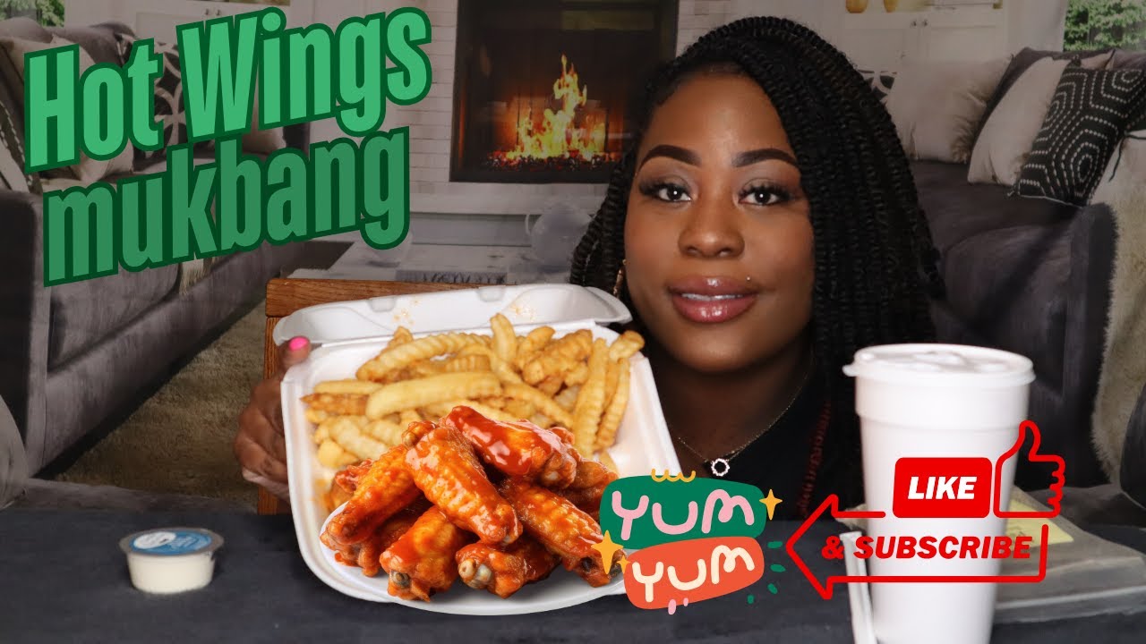 Hot Wings Mukbang | HOT WINGS WITH LEMON PEPPER🍋🌶✨️ SPRINKLE