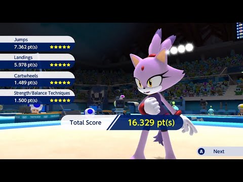 16.329 pts (PB) Gymnastics Floor Exercise (Blaze) Mario & Sonic at the Olympic Games Tokyo 2020