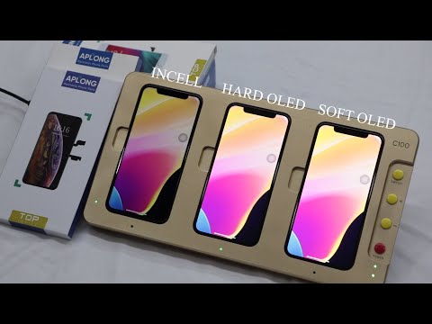 The compare INCELL vs OLED Hard vs OLED Soft screen of iPhone X