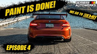 BUILDING THE ULTIMATE BMW M2 RACE CAR IN USA! *SEMA SHOW & M2 GETS PAINTED*  EPISODE 4