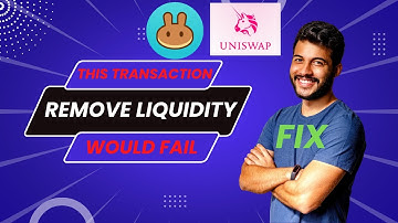 This transaction would fail SOLUTION when try to remove liquidity from Pancakeswap or Uniswap.
