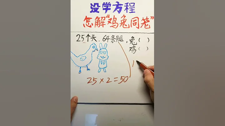 趣味数学 - 没学方程，怎解鸡兔同笼 - 天天要闻