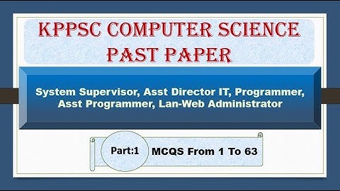 KPPSC Assistant Director IT Past  Paper  held on 07 05 2018 for various departments in KPK Part_1