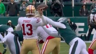Brock Purdy Elbow Injury vs Eagles | 49ers vs Eagles Highlights
