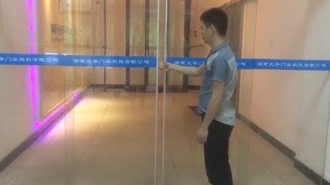 Automatic pedestrian door opener safety test by water bottle