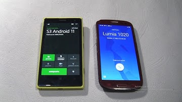 Incoming call & Outgoing call at the Same Time Samsung Galaxy S3 Red Android 11+Lumia 1020 Yellow