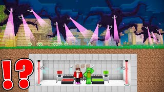 JJ and Mikey Built SECURITY HOUSE With WITHER STORMS Defense in Minecraft - Maizen