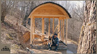 Alone construction of a house🏡 The frame and roof are ready