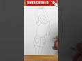 Draw a girl back side shorts youtubeshorts tajikisketch