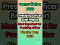 #panchayat election 2025# Presiding office brief report #ECI #panchayat election form fillup #viral