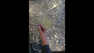 Metal embossing for beginners: How to fill your embossed design with wax
